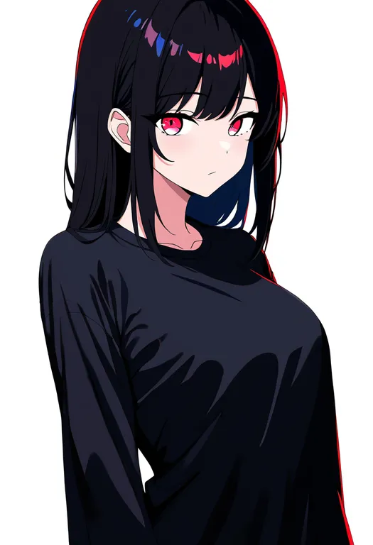 masterpiece, best quality, newest, absurdres, highres, safe, unworn_shirt, 1girl, solo, simple_background — by k3scat, made with ComfyUI