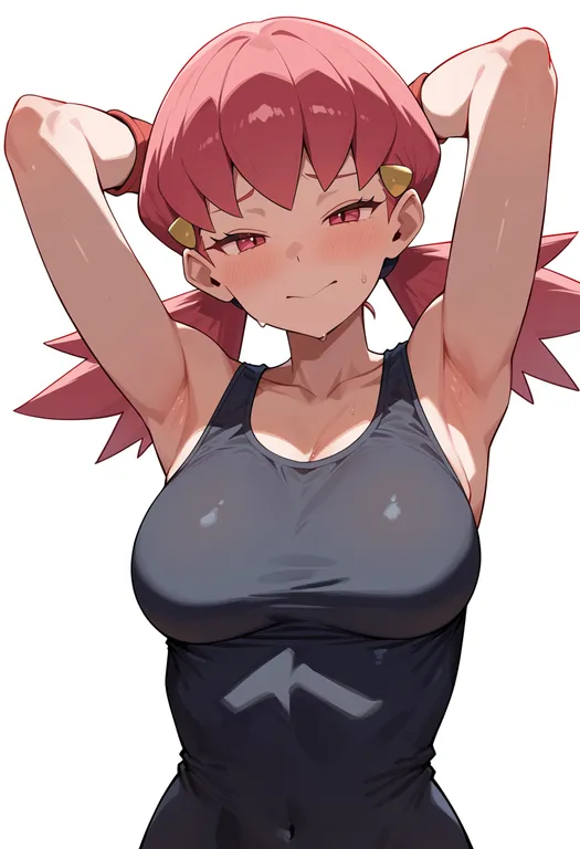 masterpiece, best quality, score_7, safe, whitney (pokemon), pokemon, solo, upper body, simple background — by k3scat, made with ComfyUI