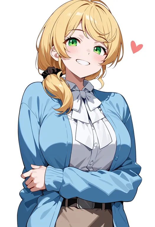 masterpiece, best quality, score_7, safe, ellen baker, solo, upper body, simple background — by k3scat, made with ComfyUI