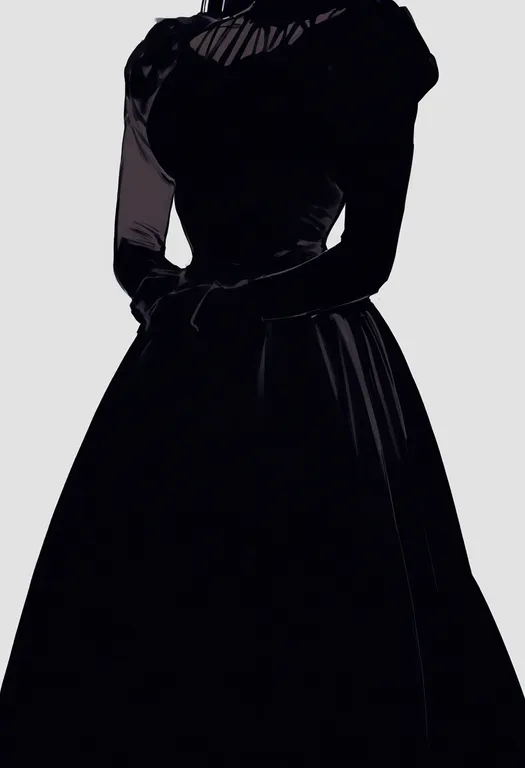 masterpiece, best quality, newest, absurdres, highres, safe, gown, 1girl, solo, simple_background — by k3scat, made with ComfyUI