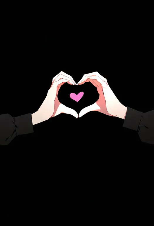masterpiece, best quality, newest, absurdres, highres, safe, half-heart_hands, 1girl, solo, simple_background — by k3scat, made with ComfyUI