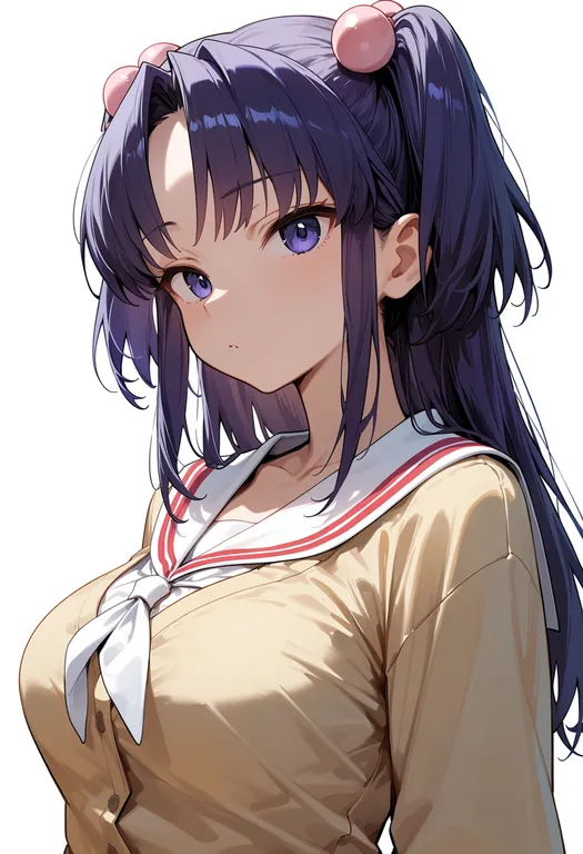 masterpiece, best quality, score_7, safe, ichinose kotomi, solo, upper body, simple background — by k3scat, made with ComfyUI