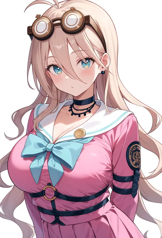 masterpiece, best quality, score_7, safe, iruma miu, solo, upper body, simple background — by k3scat, made with ComfyUI