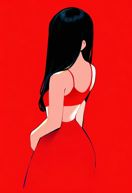 masterpiece, best quality, newest, absurdres, highres, safe, red_tank_top, 1girl, solo, simple_background — by k3scat, made with ComfyUI