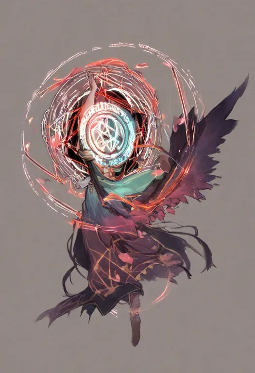 masterpiece, best quality, general, magic circle, 1girl, solo, simple background — by k3scat, made with ComfyUI