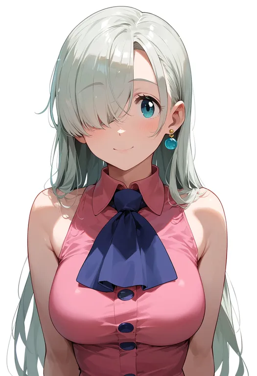 masterpiece, best quality, score_7, safe, elizabeth liones, solo, upper body, simple background — by k3scat, made with ComfyUI