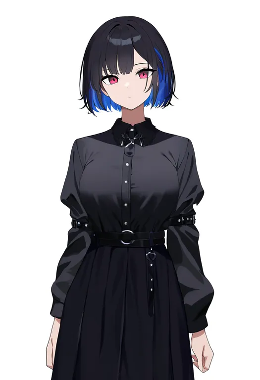 masterpiece, best quality, newest, absurdres, highres, safe, sleeve_garter, 1girl, solo, simple_background — by k3scat, made with ComfyUI