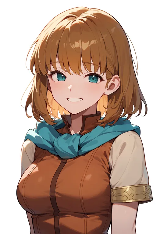 masterpiece, best quality, score_7, safe, mist (fire emblem), fire emblem, solo, upper body, simple background — by k3scat, made with ComfyUI