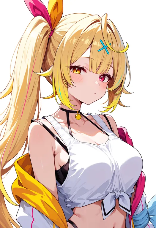masterpiece, best quality, score_7, safe, hoshikawa sara (1st costume), solo, upper body, simple background — by k3scat, made with ComfyUI