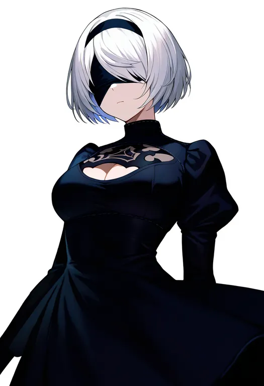 masterpiece, best quality, newest, absurdres, highres, safe, pixiv_automata, solo, simple_background — by k3scat, made with ComfyUI