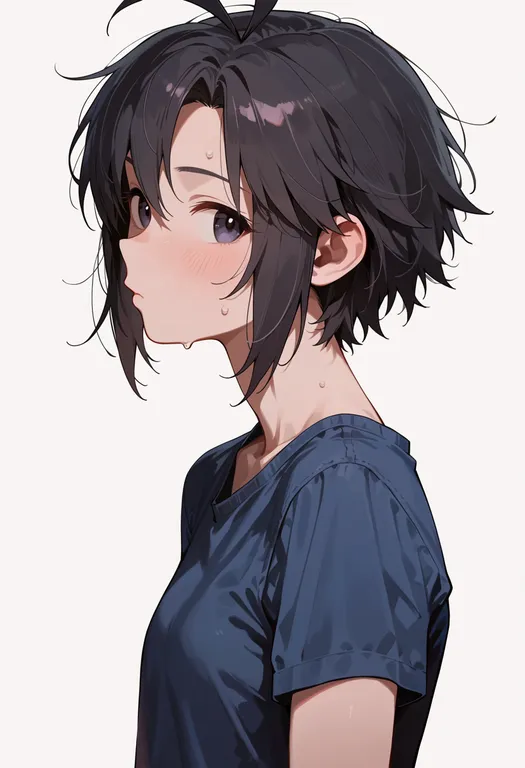 masterpiece, best quality, score_7, safe, kikuchi makoto, idolmaster (classic), solo, upper body, simple background — by k3scat, made with ComfyUI