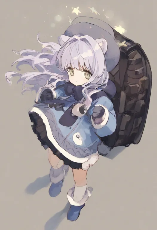 masterpiece, best quality, general, fur-trimmed boots, 1girl, solo, simple background — by k3scat, made with ComfyUI