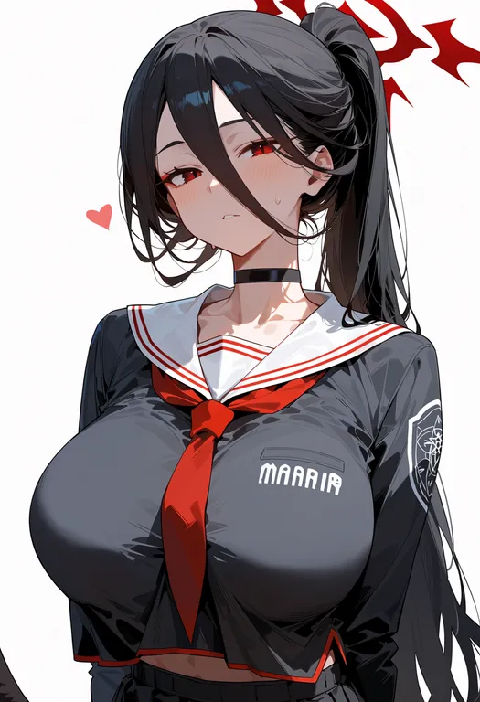 masterpiece, best quality, score_7, safe, hasumi (blue archive), blue archive, solo, upper body, simple background — by k3scat, made with ComfyUI