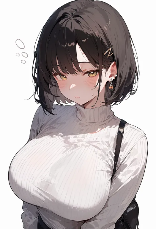 masterpiece, best quality, score_7, safe, shiitake, 1girl, solo, upper body, simple background — by k3scat, made with ComfyUI