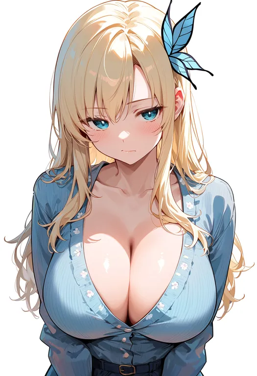masterpiece, best quality, score_7, safe, kashiwazaki sena, solo, upper body, simple background — by k3scat, made with ComfyUI