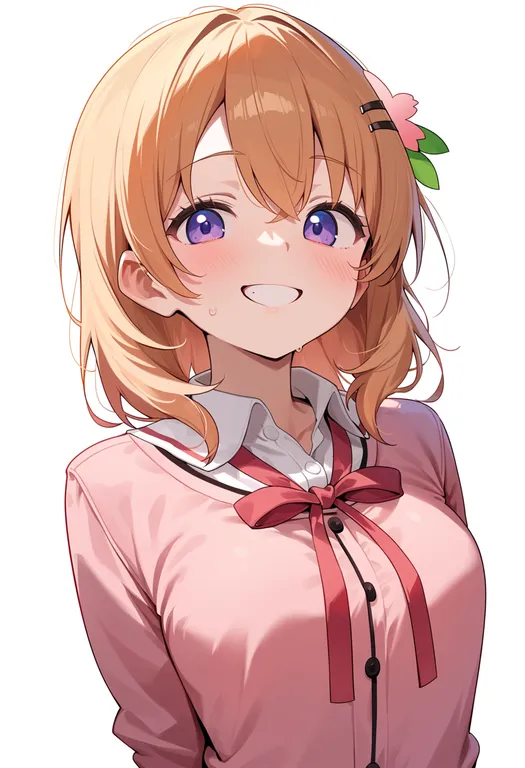 masterpiece, best quality, score_7, safe, hoto cocoa, solo, upper body, simple background — by k3scat, made with ComfyUI