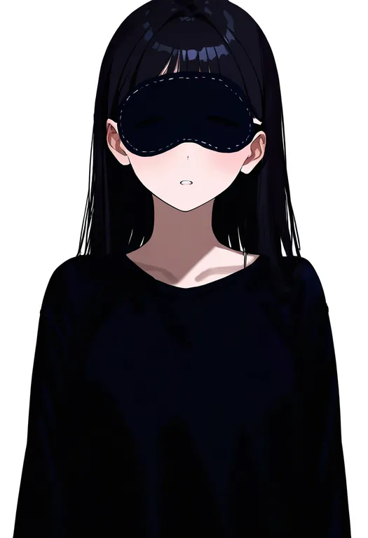 masterpiece, best quality, newest, absurdres, highres, safe, sleep_mask, 1girl, solo, simple_background — by k3scat, made with ComfyUI