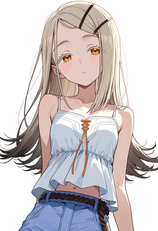 masterpiece, best quality, score_7, safe, shinosawa hiro, gakuen idolmaster, solo, upper body, simple background — by k3scat, made with ComfyUI