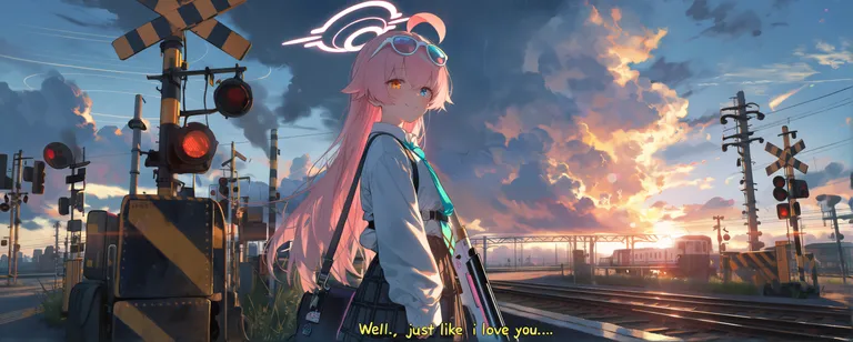 碧蓝档案-小鸟游星野-铁轨夕喻01