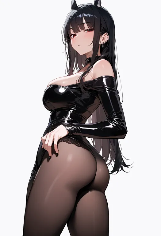 masterpiece, best quality, score_7, safe, told you not to do that, 1girl, solo, simple background — by k3scat, made with ComfyUI