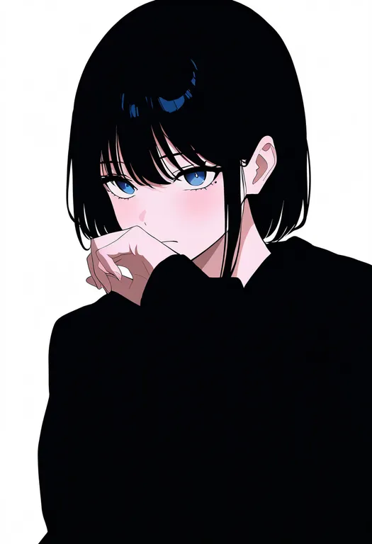 masterpiece, best quality, newest, absurdres, highres, safe, wiping_mouth, 1girl, solo, simple_background — by k3scat, made with ComfyUI