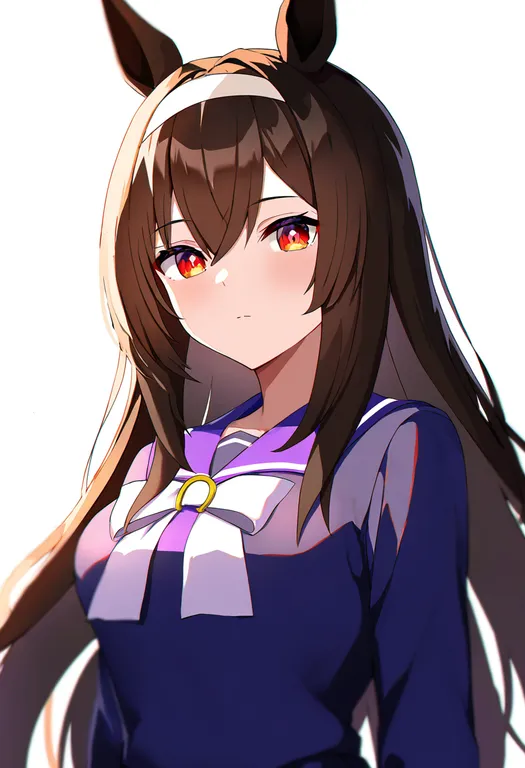 masterpiece, best quality, newest, absurdres, highres, safe, umamusume_horse_relations, 1girl, solo, simple_background — by k3scat, made with ComfyUI