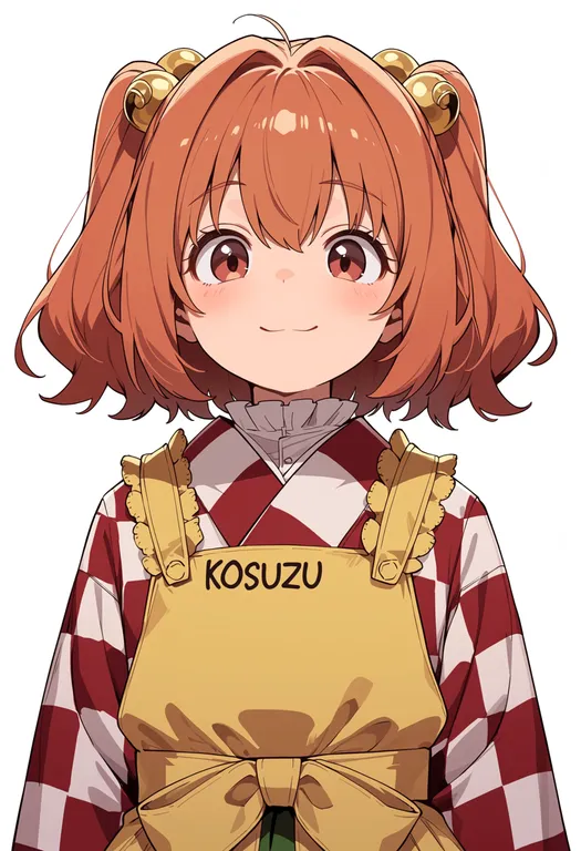 masterpiece, best quality, score_7, safe, motoori kosuzu, solo, upper body, simple background — by k3scat, made with ComfyUI