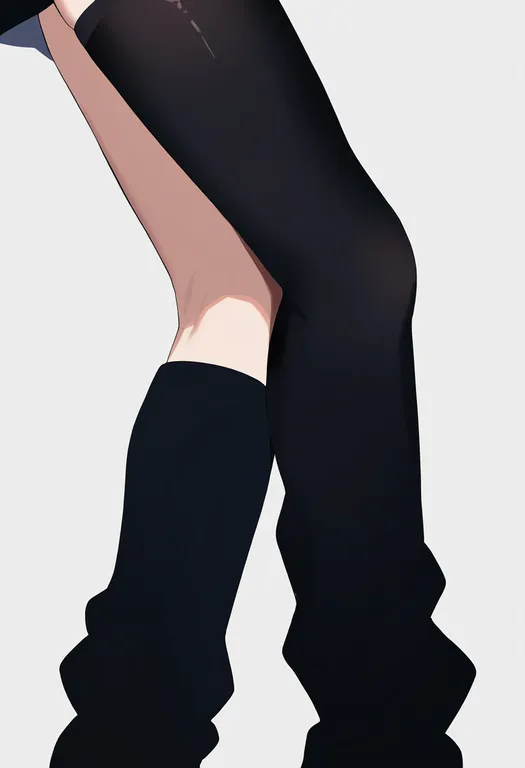 masterpiece, best quality, newest, absurdres, highres, safe, black_leg_warmers, 1girl, solo, simple_background — by k3scat, made with ComfyUI