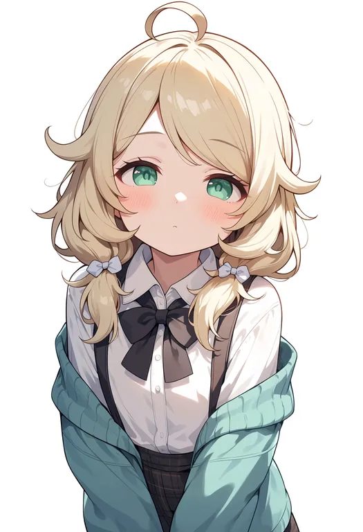 masterpiece, best quality, score_7, safe, yusa kozue, solo, upper body, simple background — by k3scat, made with ComfyUI