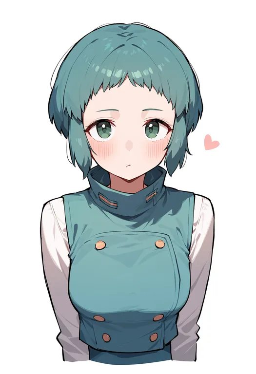 masterpiece, best quality, score_7, safe, yamagishi fuuka, solo, upper body, simple background — by k3scat, made with ComfyUI