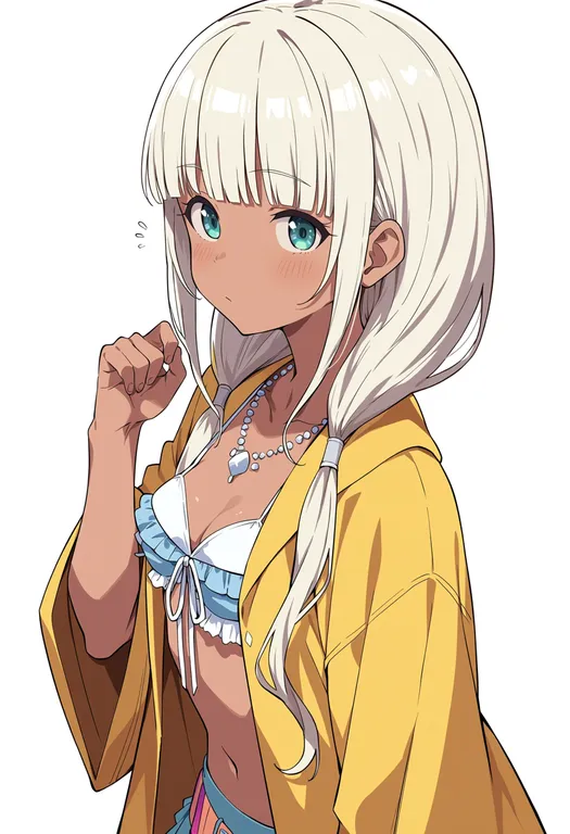 masterpiece, best quality, score_7, safe, yonaga angie, solo, upper body, simple background — by k3scat, made with ComfyUI