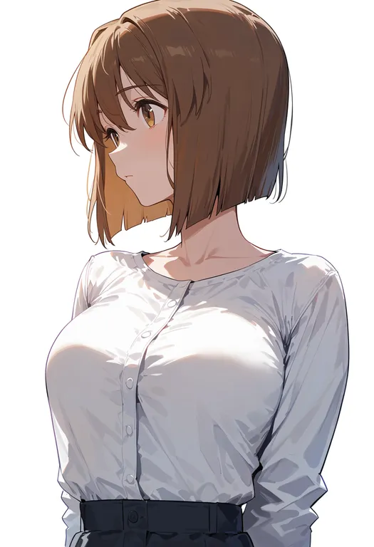 masterpiece, best quality, score_7, safe, hagiwara yukiho, solo, upper body, simple background — by k3scat, made with ComfyUI