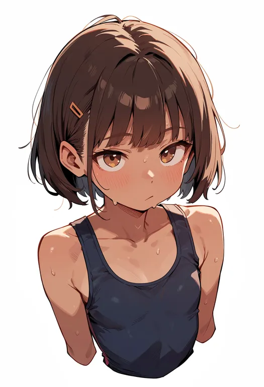 masterpiece, best quality, score_7, safe, torchic, solo, upper body, simple background — by k3scat, made with ComfyUI