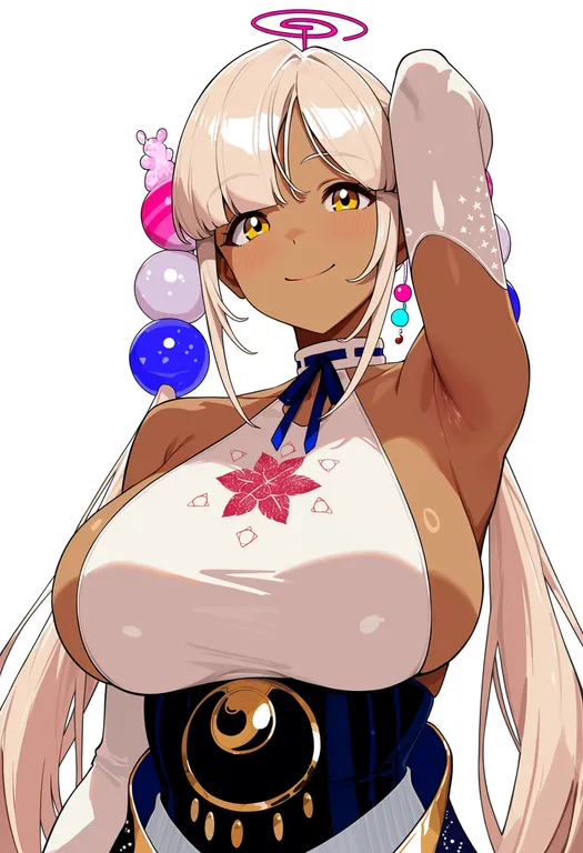 masterpiece, best quality, score_7, safe, tsukumo sana (1st costume), solo, upper body, simple background — by k3scat, made with ComfyUI
