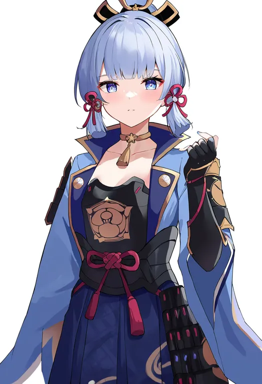 masterpiece, best quality, newest, absurdres, highres, safe, kamisato_clan_(emblem), 1girl, solo, simple_background — by k3scat, made with ComfyUI