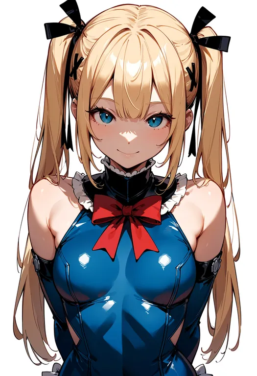 masterpiece, best quality, score_7, safe, marie rose, solo, upper body, simple background — by k3scat, made with ComfyUI