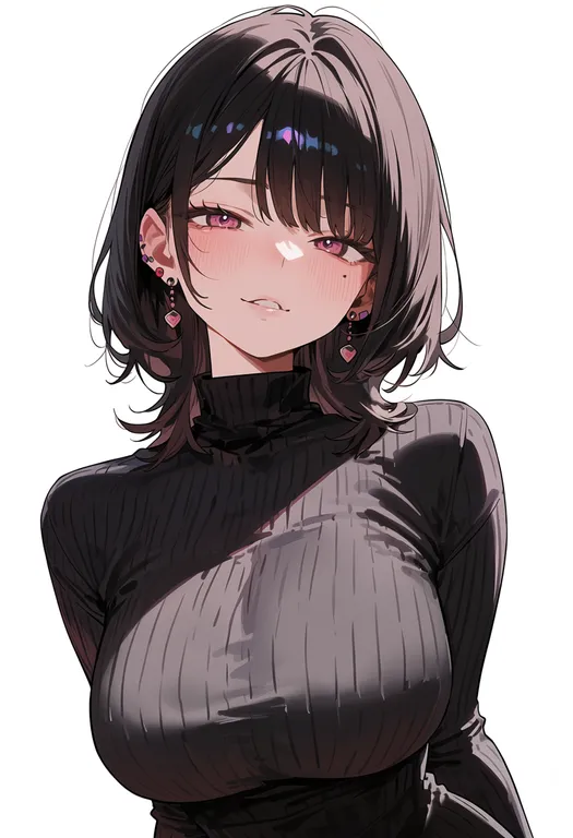 masterpiece, best quality, score_7, safe, sprinkles, 1girl, solo, upper body, simple background — by k3scat, made with ComfyUI