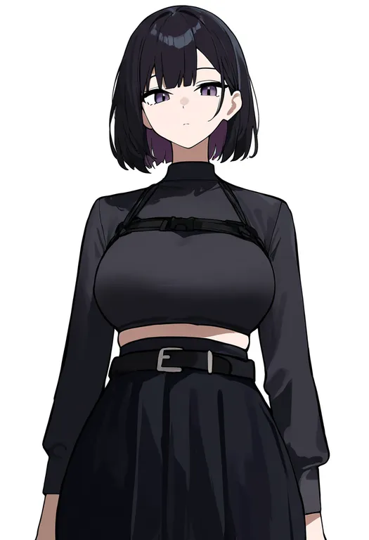 masterpiece, best quality, newest, absurdres, highres, safe, undersized_clothes, 1girl, solo, simple_background — by k3scat, made with ComfyUI