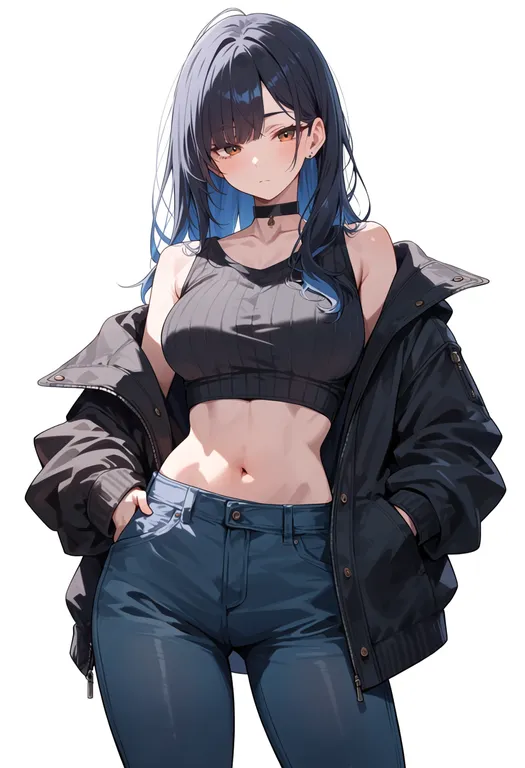 masterpiece, best quality, score_7, safe, yurikamome (company), solo, simple background — by k3scat, made with ComfyUI