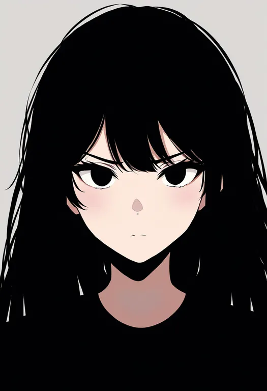 masterpiece, best quality, newest, absurdres, highres, safe, v-shaped_eyebrows, 1girl, solo, portrait, simple_background — by k3scat, made with ComfyUI