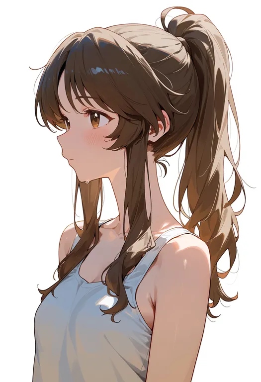 masterpiece, best quality, score_7, safe, takamori aiko, solo, upper body, simple background — by k3scat, made with ComfyUI