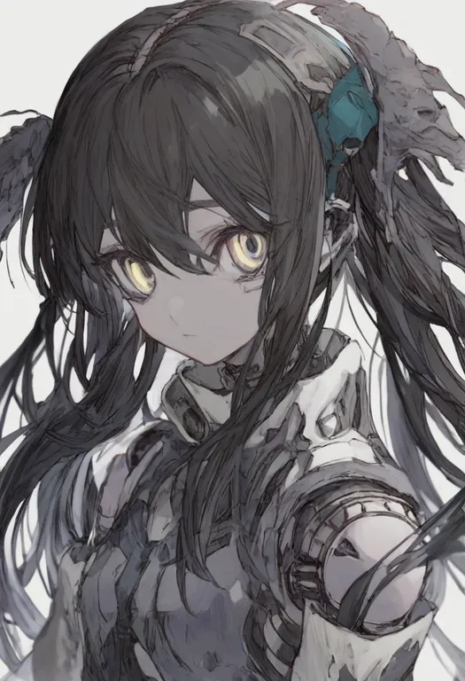 masterpiece, best quality, general, joints, 1girl, solo, simple background — by k3scat, made with ComfyUI
