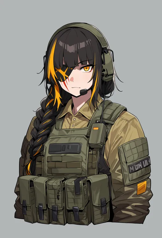 masterpiece, best quality, score_7, safe, m16a1 (boss) (girls' frontline), girls' frontline, solo, upper body… — by k3scat, made with ComfyUI