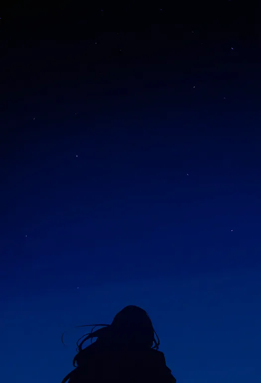 masterpiece, best quality, newest, absurdres, highres, safe, night_sky, 1girl, solo, simple_background — by k3scat, made with ComfyUI