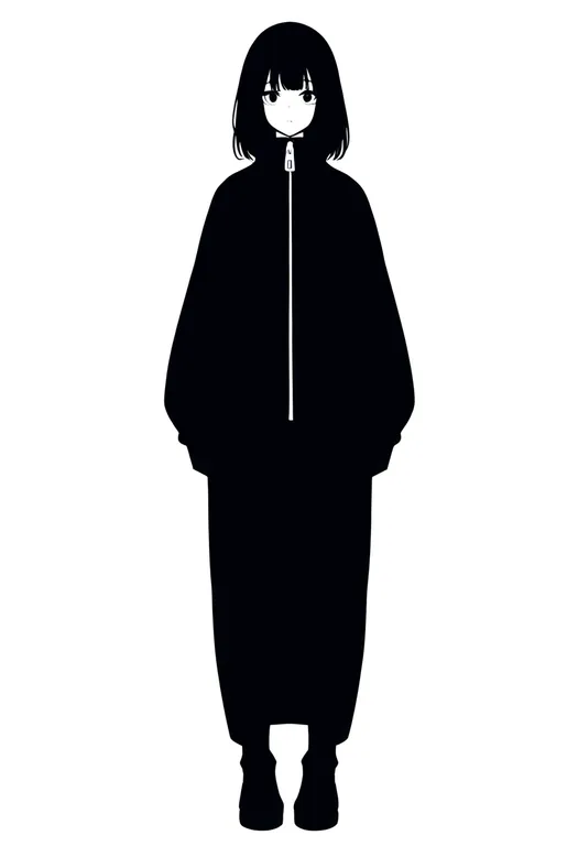 masterpiece, best quality, newest, absurdres, highres, safe, full-length_zipper, 1girl, solo, simple_background — by k3scat, made with ComfyUI