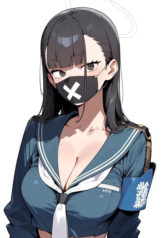 masterpiece, best quality, score_7, safe, sukeban (smg) (blue archive), blue archive, solo, upper body… — by k3scat, made with ComfyUI