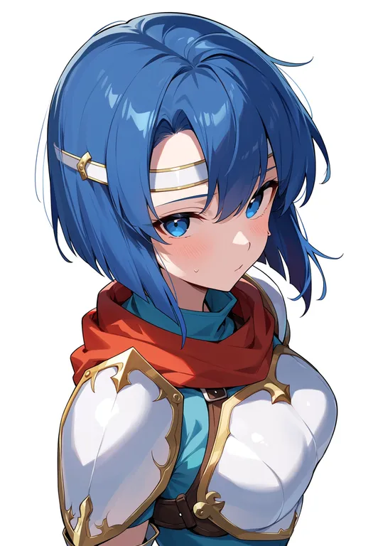 masterpiece, best quality, score_7, safe, catria (fire emblem), fire emblem, solo, upper body, simple background — by k3scat, made with ComfyUI