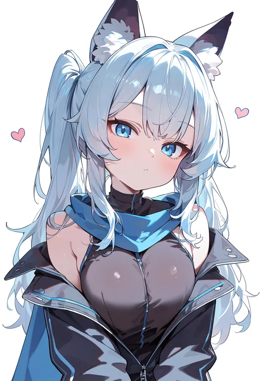 masterpiece, best quality, score_7, safe, meowfficer (azur lane), azur lane, solo, upper body, simple background — by k3scat, made with ComfyUI