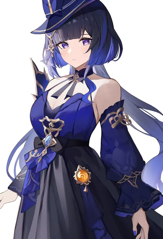 masterpiece, best quality, newest, absurdres, highres, safe, vision_(genshin_impact), 1girl, solo, simple_background — by k3scat, made with ComfyUI