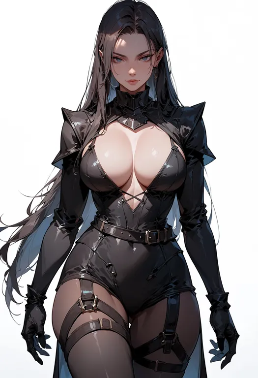 masterpiece, best quality, score_7, safe, faulds, 1girl, solo, simple background — by k3scat, made with ComfyUI